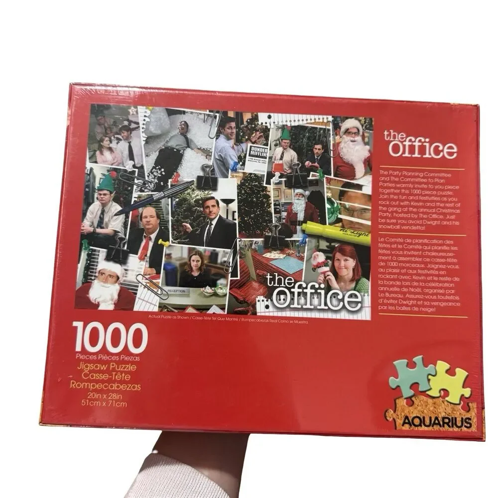 The Office Christmas 1000 Piece Jigsaw Puzzle New Sealed Peacock Aquarius Nib